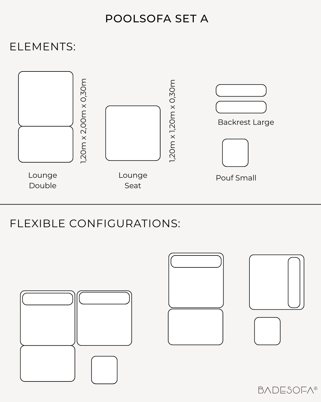 POOLSOFA Set A