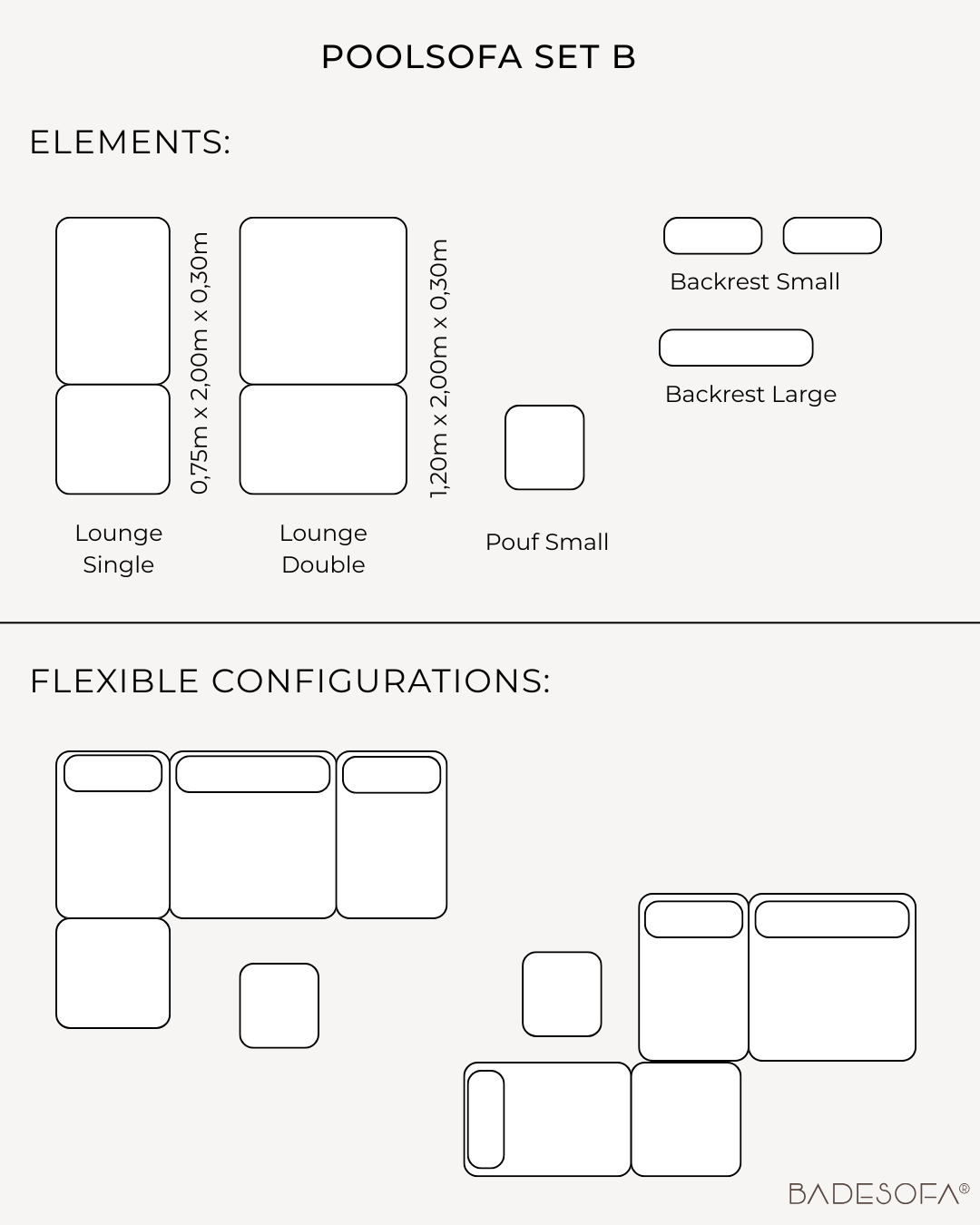 Salon de jardin POOLSOFA - Configuration B