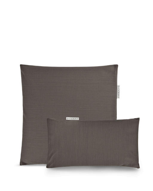 Badesofa Rückenkissen Größe Medium und Fusskissen in Mocha