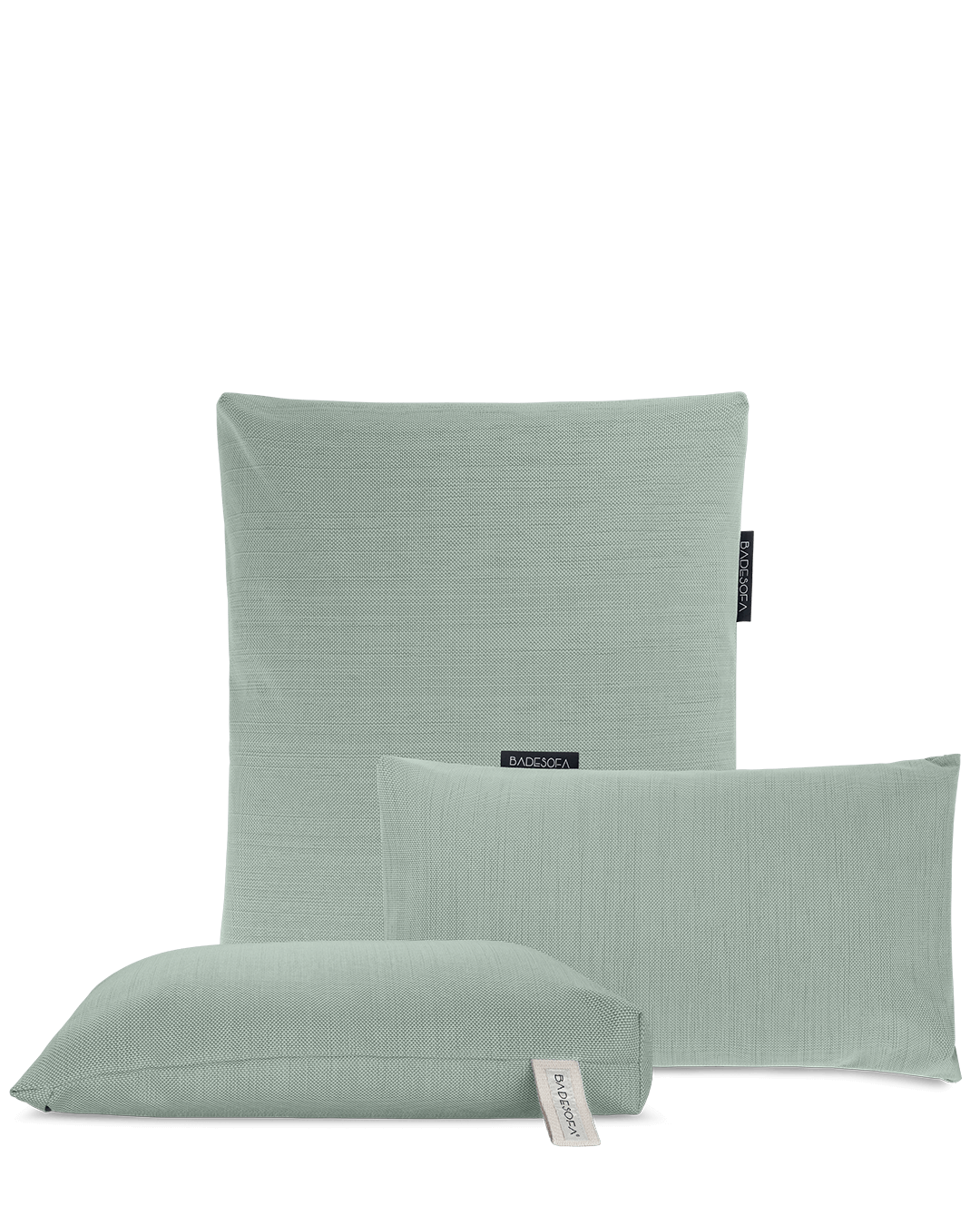 Badesofa Rückenkissen Größe Large, Sitzkissen und Fusskissen in Grün