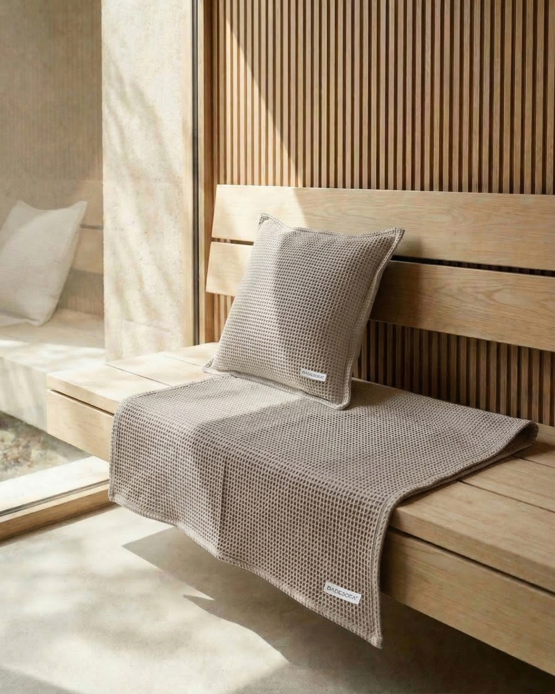 Set de sauna - coussin et serviette
