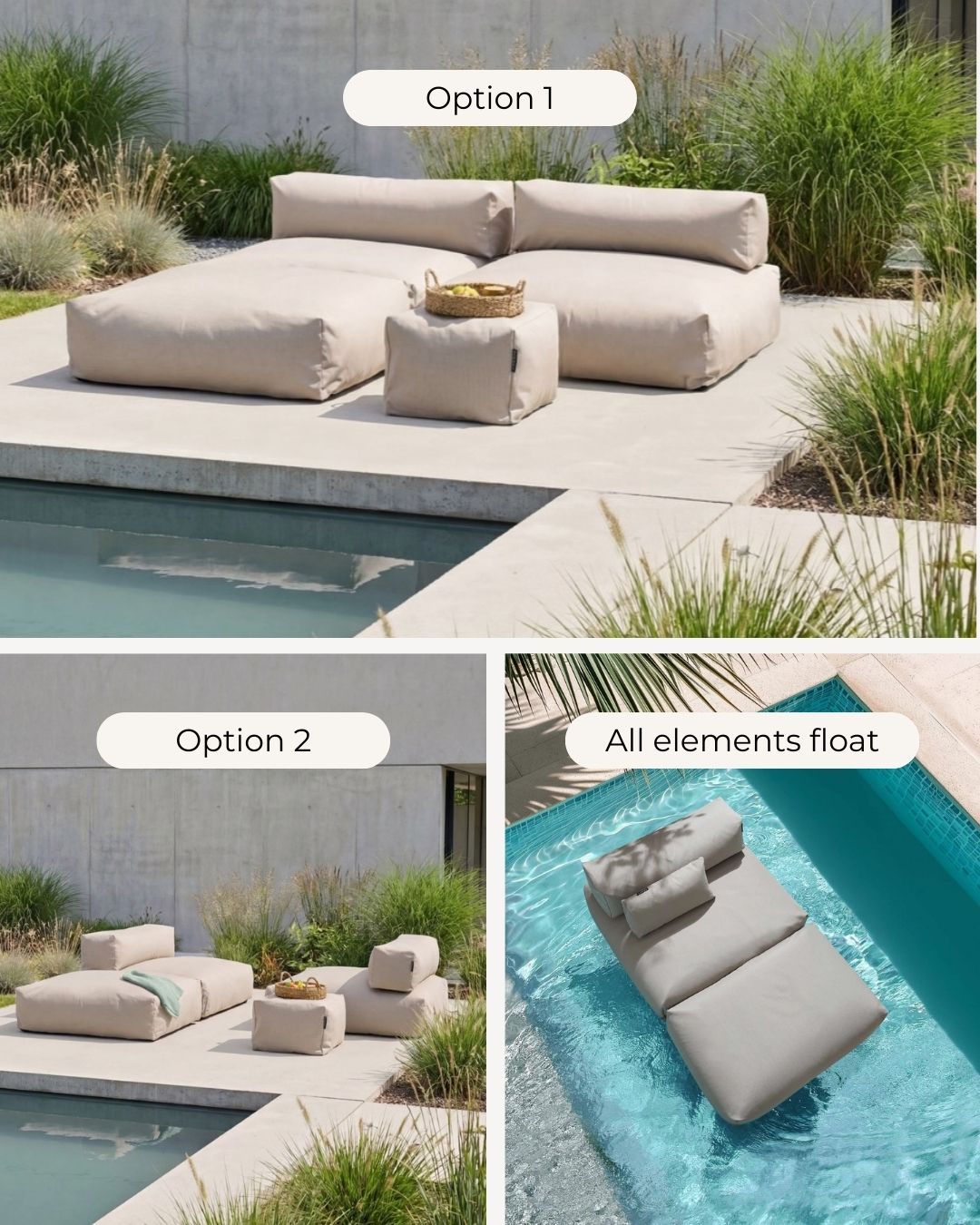 Salon de jardin POOLSOFA - Configuration A