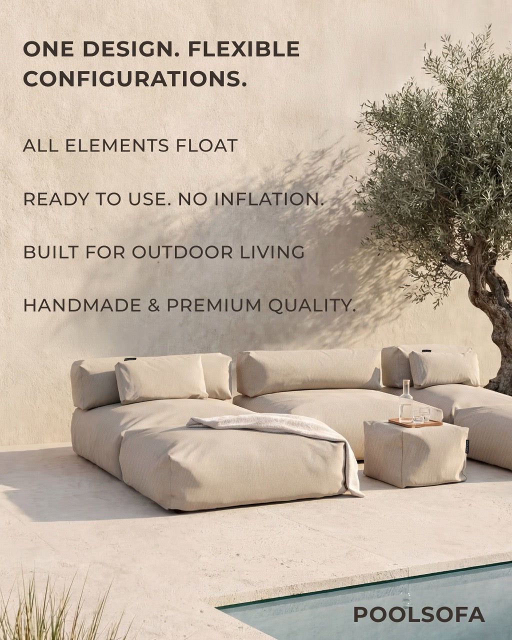 Salon de jardin POOLSOFA - Configuration D 